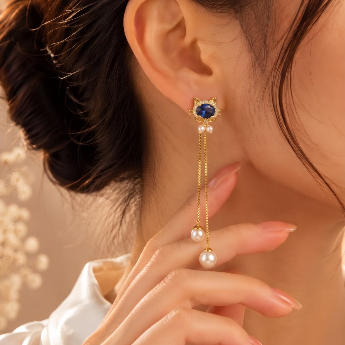 Fancy Design Gold Plated Crystal Stones Earring For Girls/Women