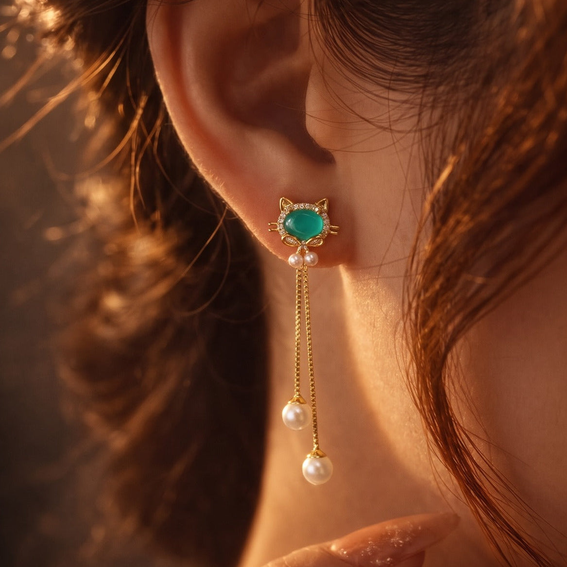 Fancy Design Gold Plated Crystal Stones Earring For Girls/Women