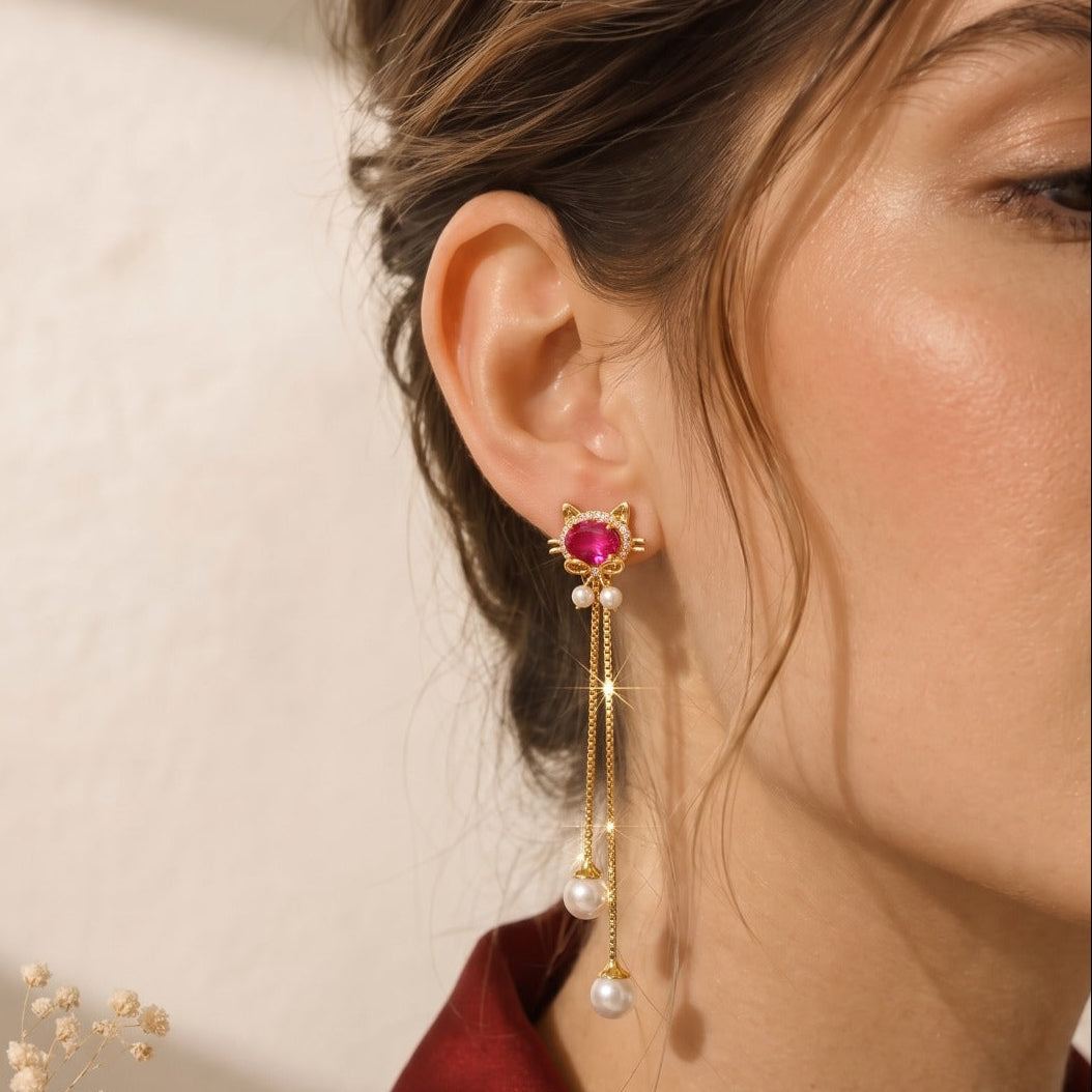 Fancy Design Gold Plated Crystal Stones Earring For Girls/Women