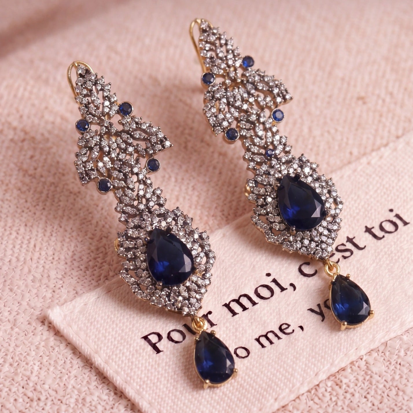 Luminous Design Real Stones Gold Plated Earrings for Girls/Women