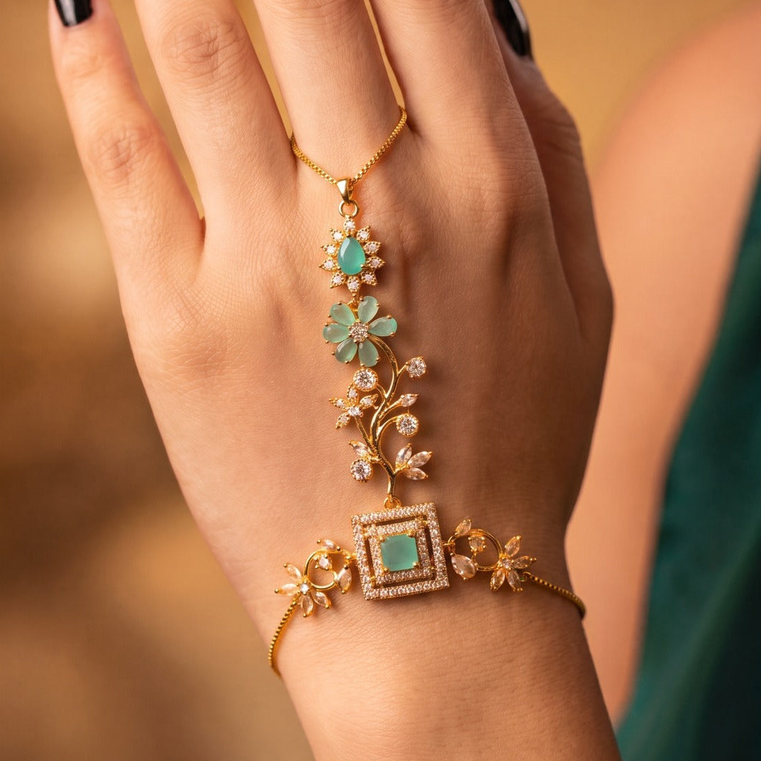 Luxury Design Gold Plated Crystal Stones Bracelet for Girls/Women