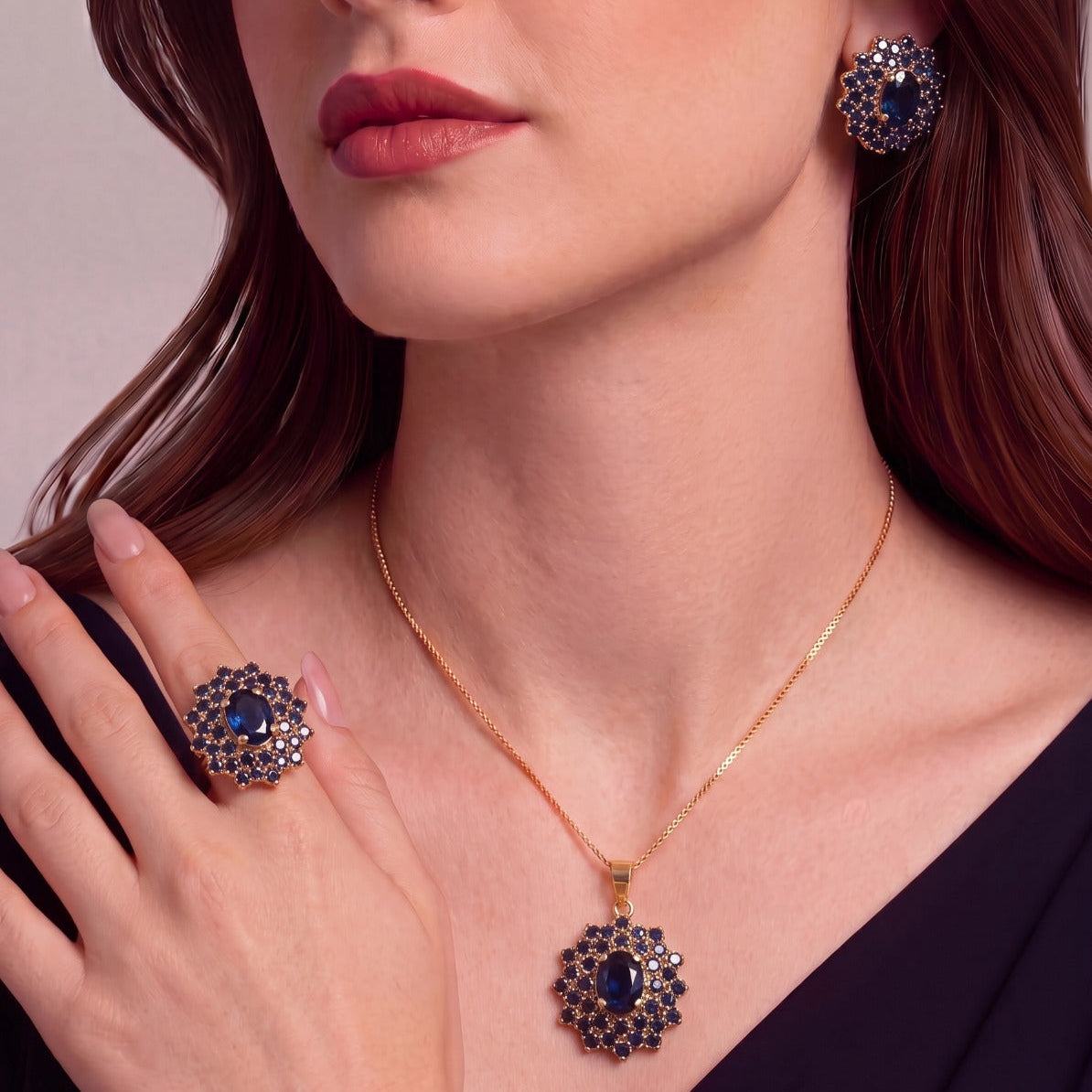 Elegant Fancy Golden Necklace Sets for Girls/Women