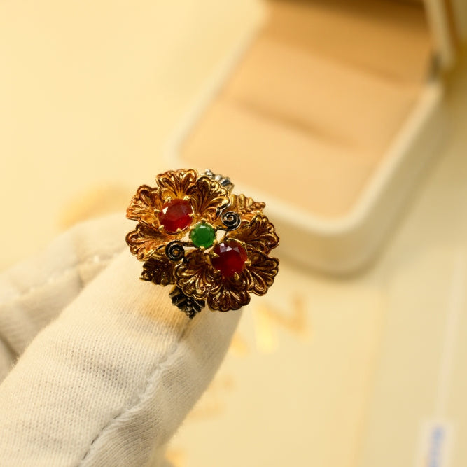 Glamorous Unique Design Gold Plated Ring For Girls/women