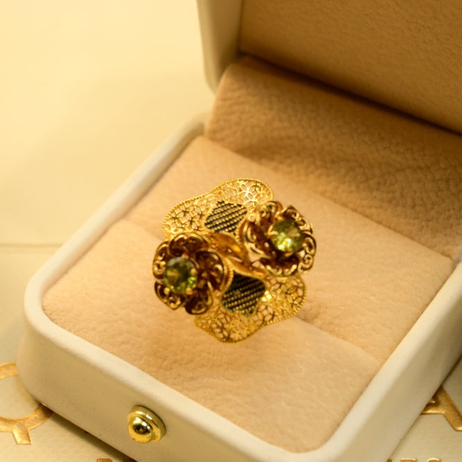 Charming Unique Design Gold Plated Ring For Girls/women