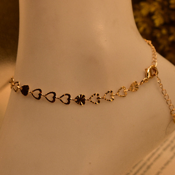 Elegant Unique Design Gold Plated Anklet for Girls/Women