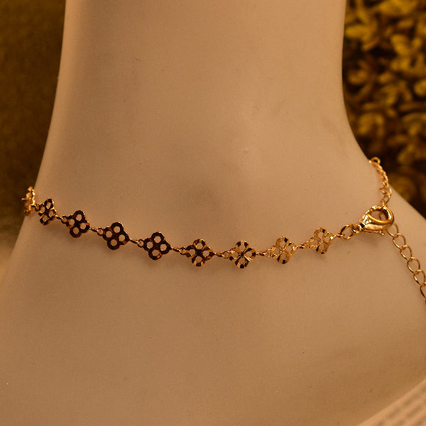 Glamorous Unique Design Gold Plated Anklet for Girls/Women