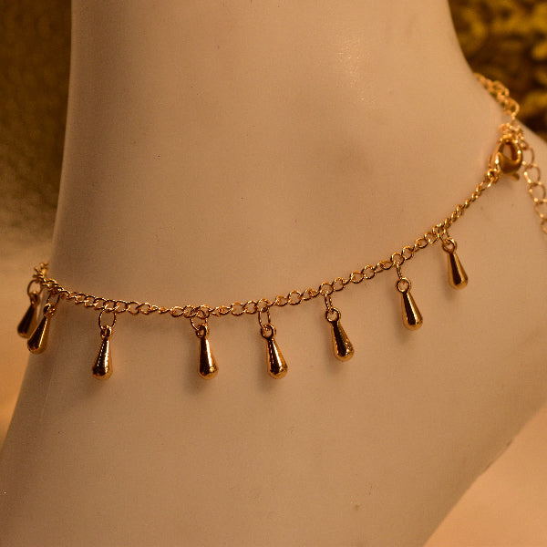 Luminous Unique Design Gold Plated Anklet for Girls/Women