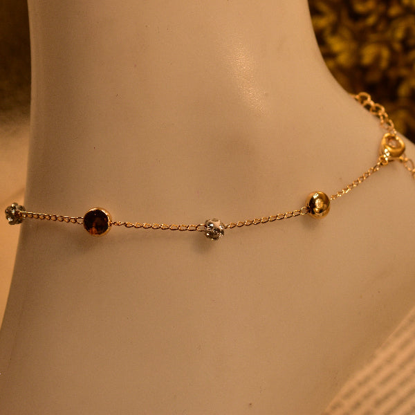 Beautiful Unique Design Gold Plated Anklet for Girls/Women