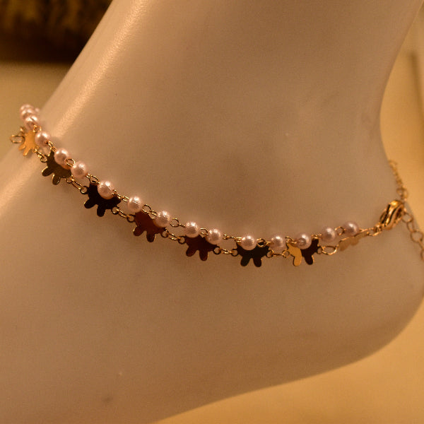 Luminous Unique Design Gold Plated Anklet for Girls/Women