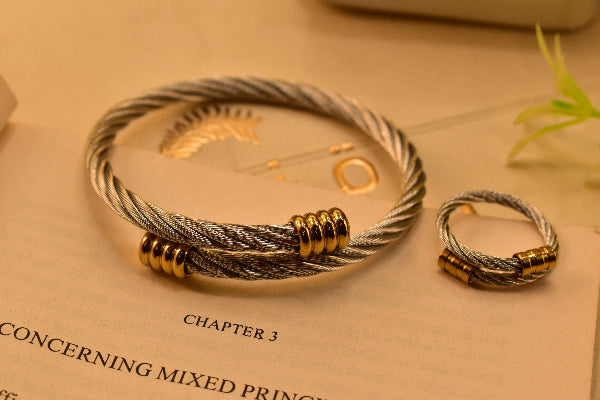 Stylish Unique Design Bracelet and Ring Set for Girls/Women