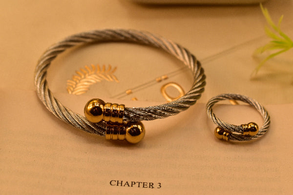 Luxury Unique Design Bracelet and Ring Set for Girls/Women