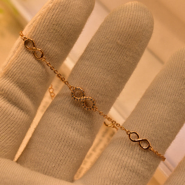 Fancy Design Gold Plated Crystal Stones Bracelet for Girls/Women