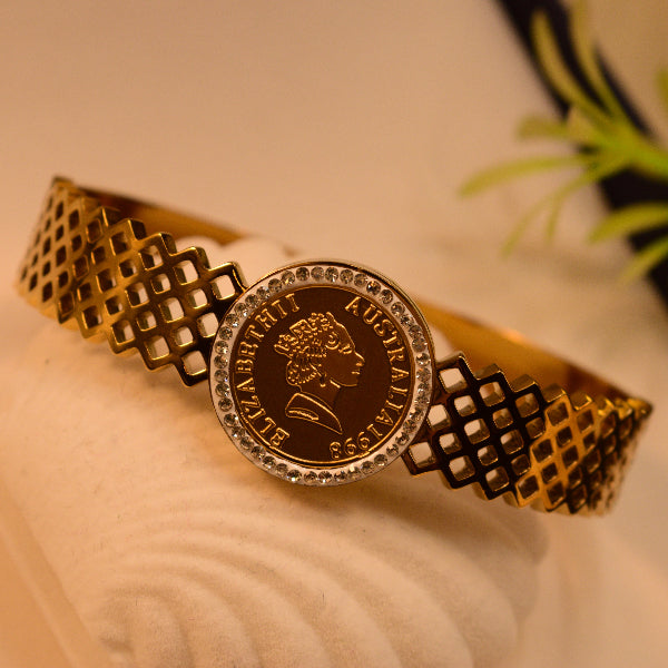 Luminous Unique Design Gold Plated Crystal Stones Bracelet for Girls/Women
