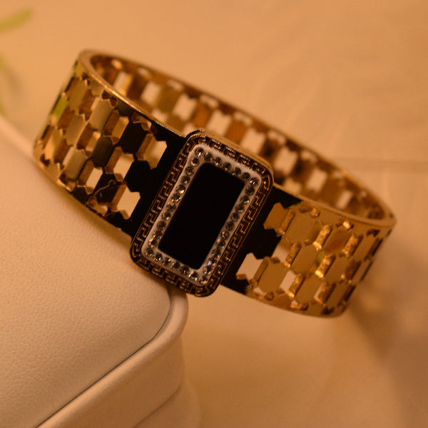 Luminous Unique Design Gold Plated Real Stone Bracelet for Girls/Women