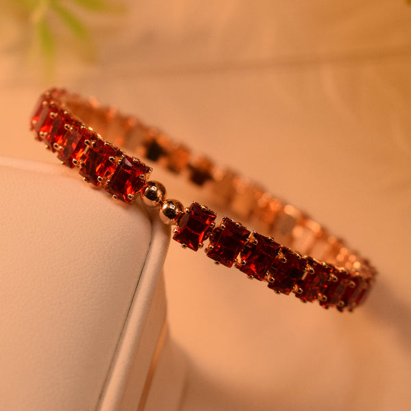 Elegant Design Gold Plated Crystal Stones Bracelet for Girls/Women