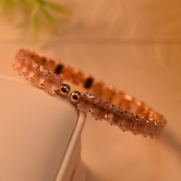 Elegant Design Gold Plated Crystal Stones Bracelet for Girls/Women