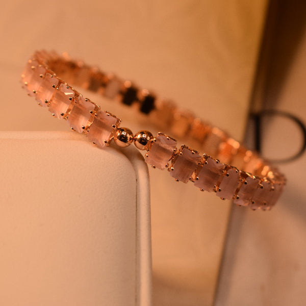 Elegant Design Gold Plated Crystal Stones Bracelet for Girls/Women