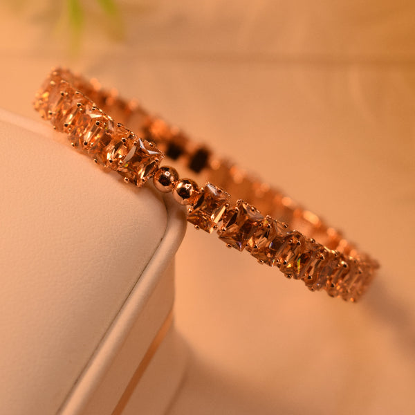 Elegant Design Gold Plated Crystal Stones Bracelet for Girls/Women
