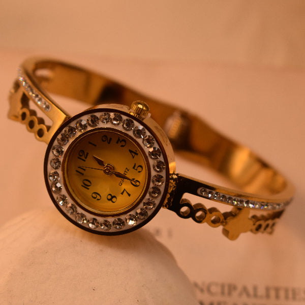 Stylish Design Gold Plated Crystal Stones Bracelet for Girls/Women