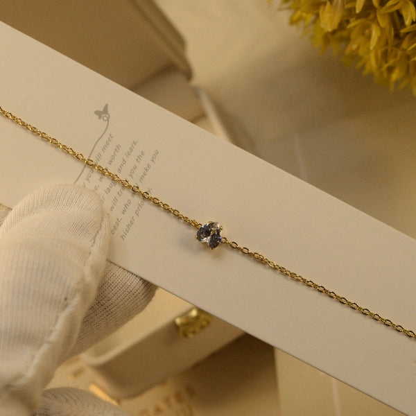 Fancy Unique Design Gold Plated Crystal Stone Bracelet for Girls/Women