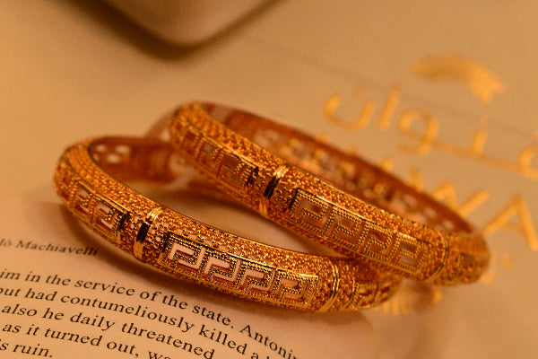 Fancy Unique Design 2pc Bangle Set for Girls/Women