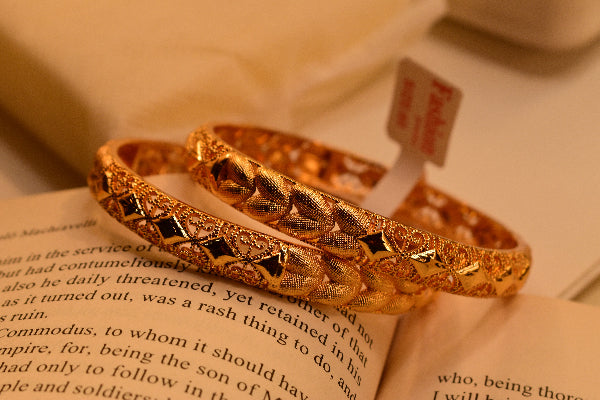 Charming Unique Design 2pc Bangle Set for Girls/Women