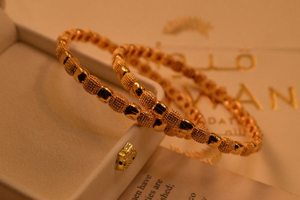 Dazzling Unique Design 2pc Bangle Set for Girls/Women