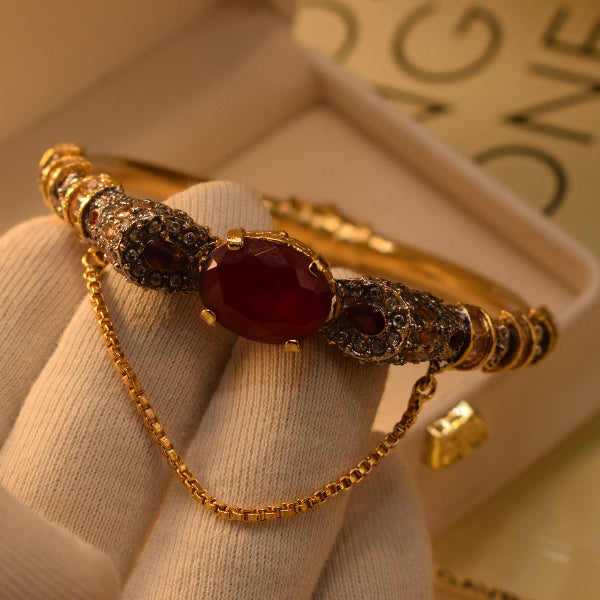 Charming Design Gold Plated Crystal Stones Bangle for Girls/Women