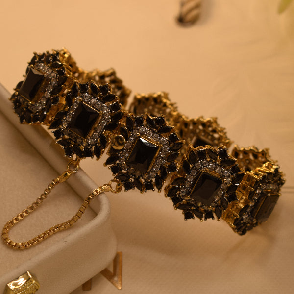 Glamorous Design Gold Plated Crystal Stones Bracelet for Girls/Women