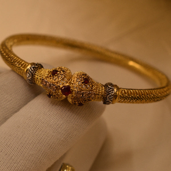 Charming Design RP 24K Gold Coated 12.5 Gram Bangle for Girls/Women