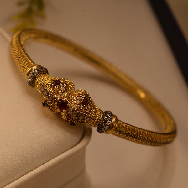 Charming Design RP 24K Gold Coated 12.5 Gram Bangle for Girls/Women