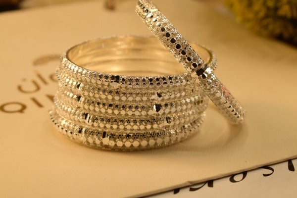 Elegant Design Silver Plated Bangles for Girls/Women