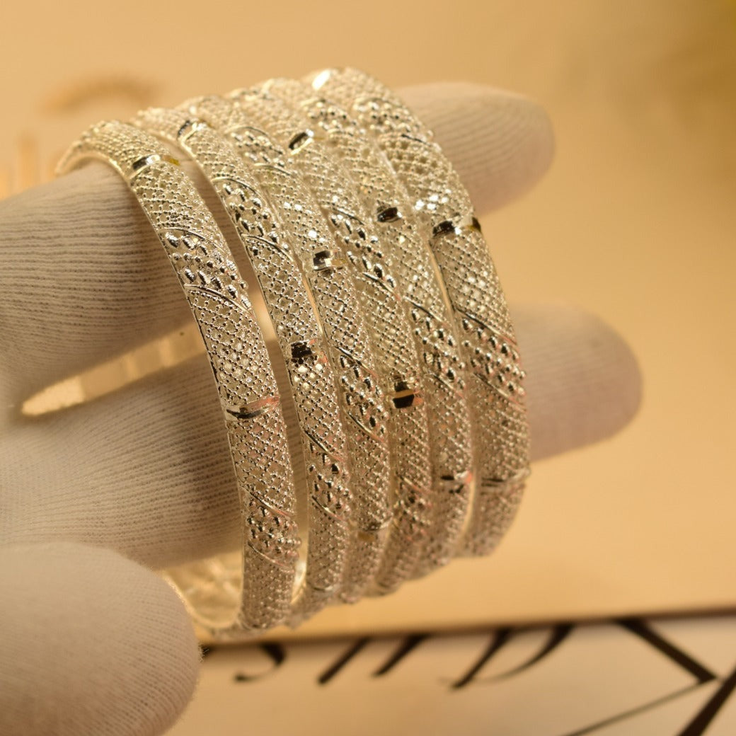 Elegant Design Silver Plated Bangles for Girls/Women