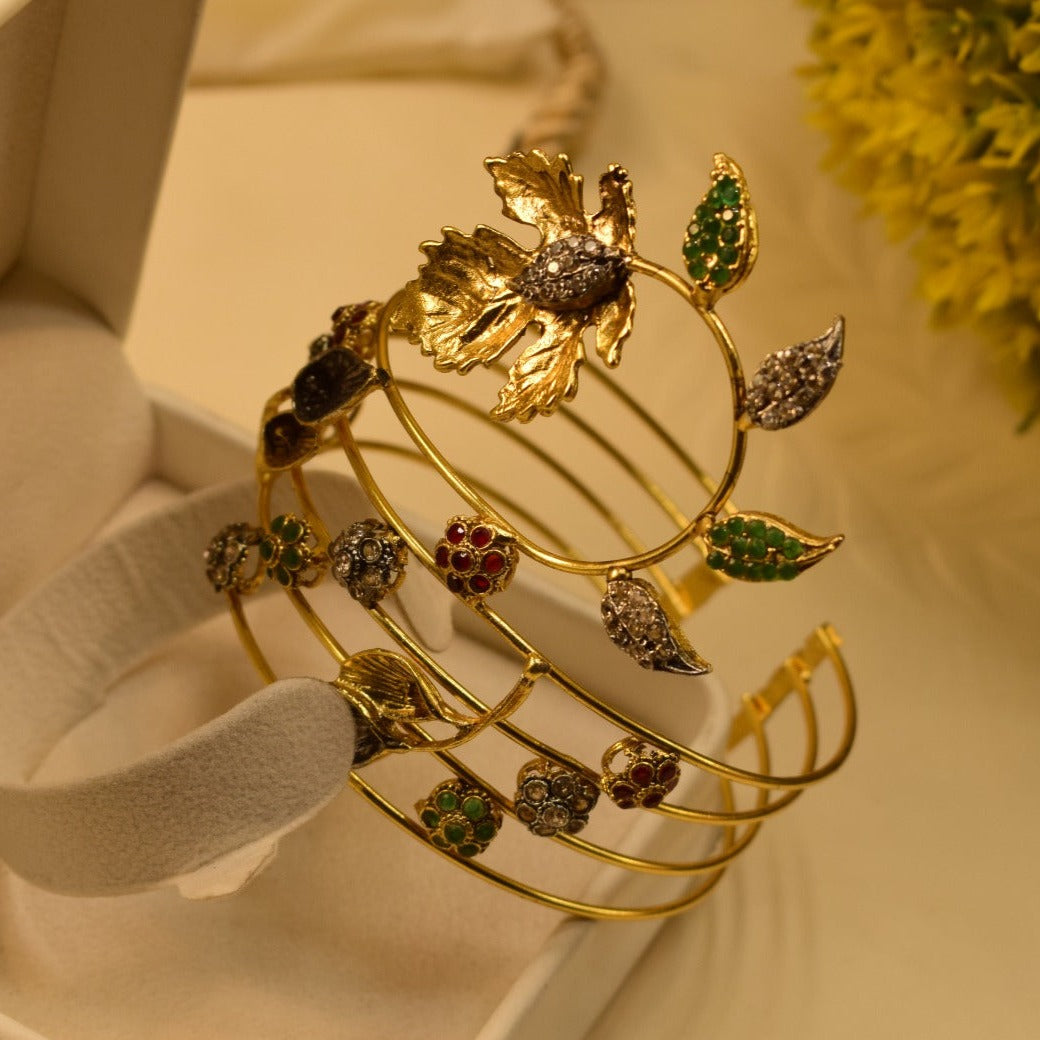 Elegant Design Gold Plated Jarao Bangle for Girls/Women