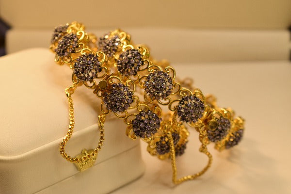Stylish Design Gold Plated Bangle Pair for Girls/Women