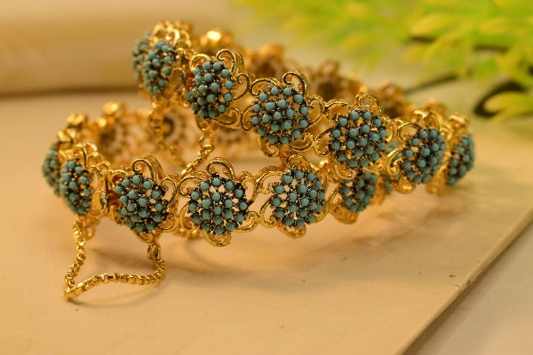 Stylish Design Gold Plated Bangle Pair for Girls/Women