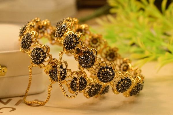 Stylish Design Gold Plated Bangle Pair for Girls/Women