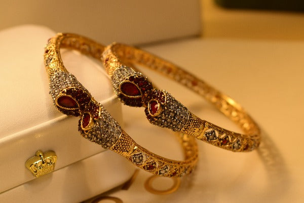 Elegant Design Gold Plated Bangles Set for Girls/Women
