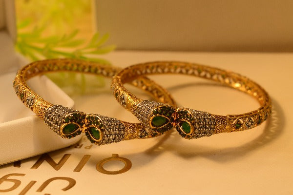 Elegant Design Gold Plated Bangles Set for Girls/Women