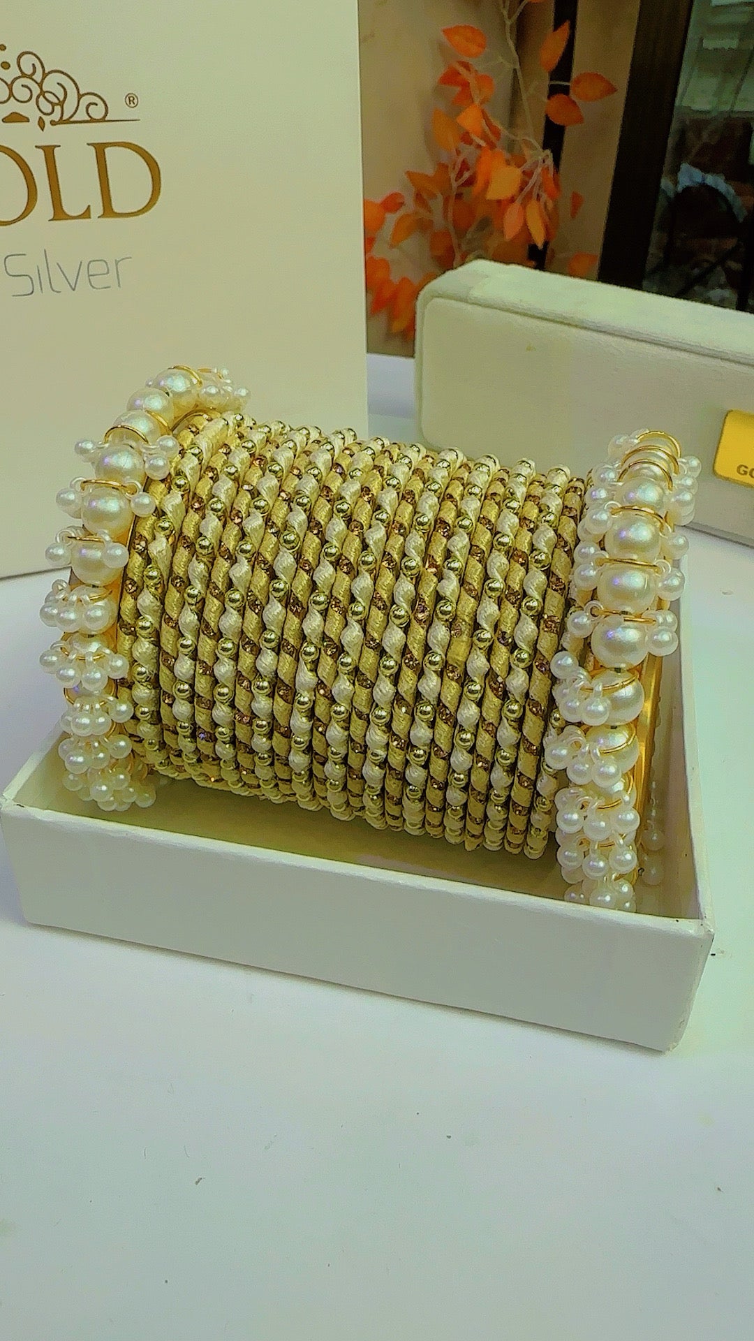 Elegant Pearls Bangles Set for Girls/Women