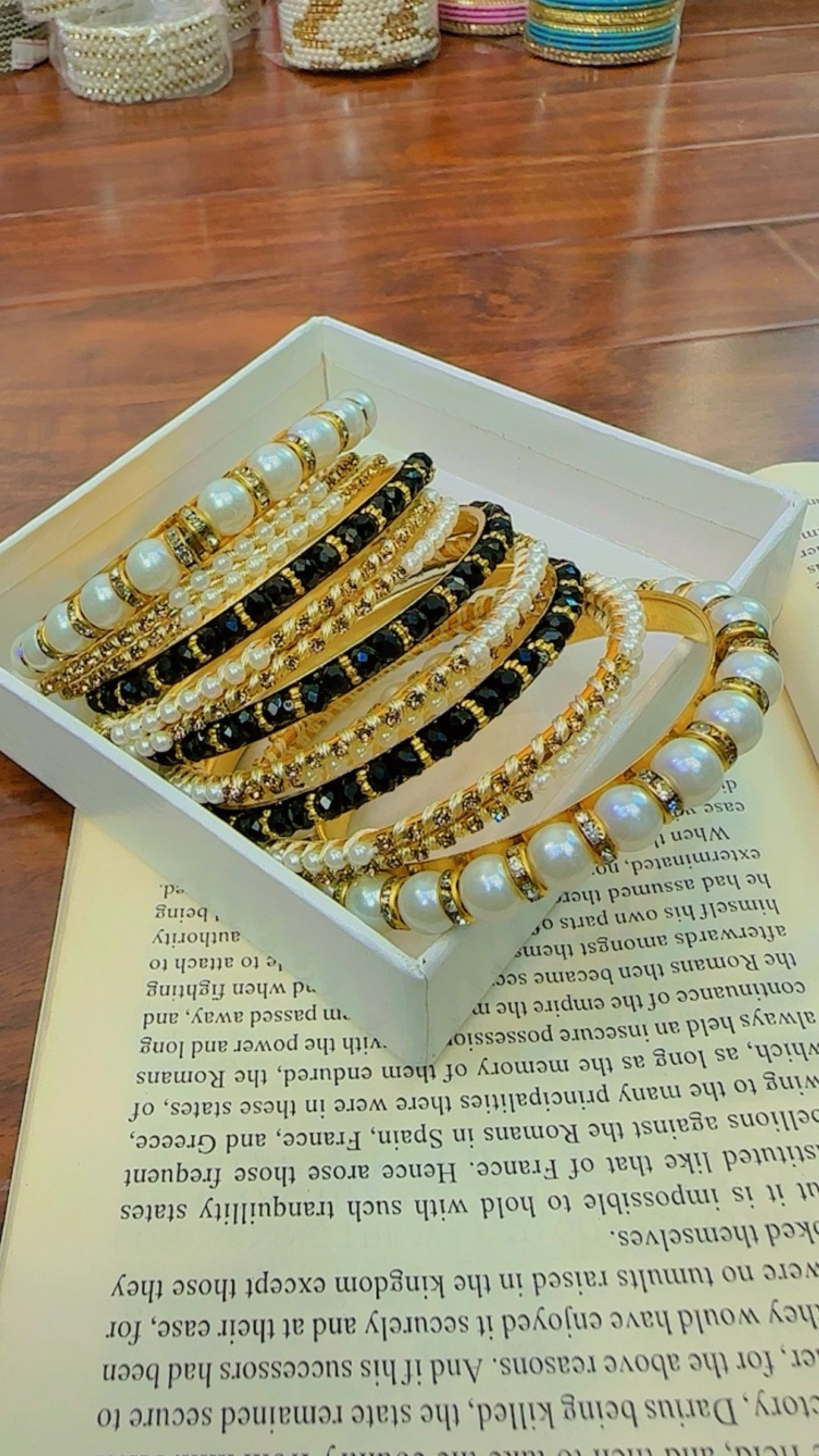 Stylish Pearls Bangles Set for Girls/Women