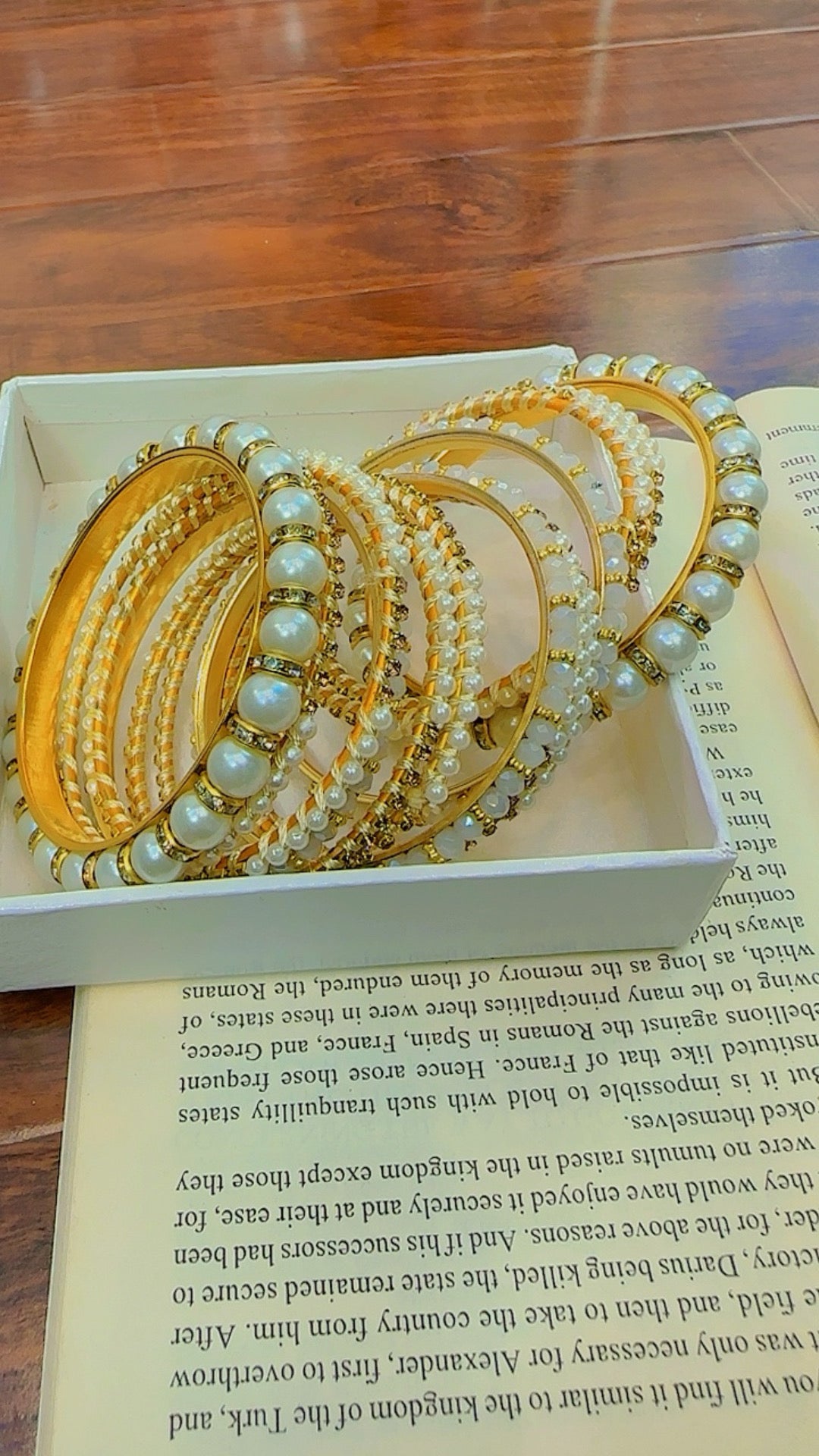 Stylish Pearls Bangles Set for Girls/Women