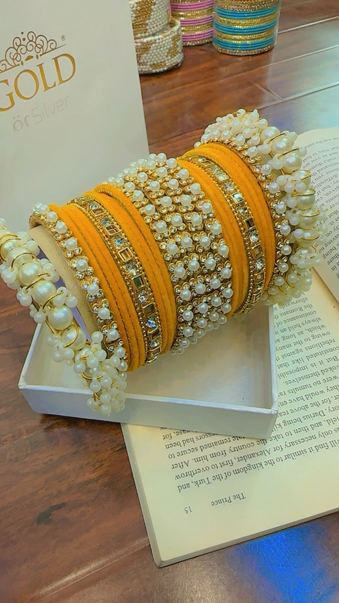 Stylish Pearls Bangles Set for Girls/Women