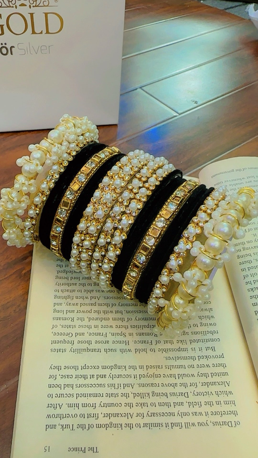 Stylish Pearls Bangles Set for Girls/Women
