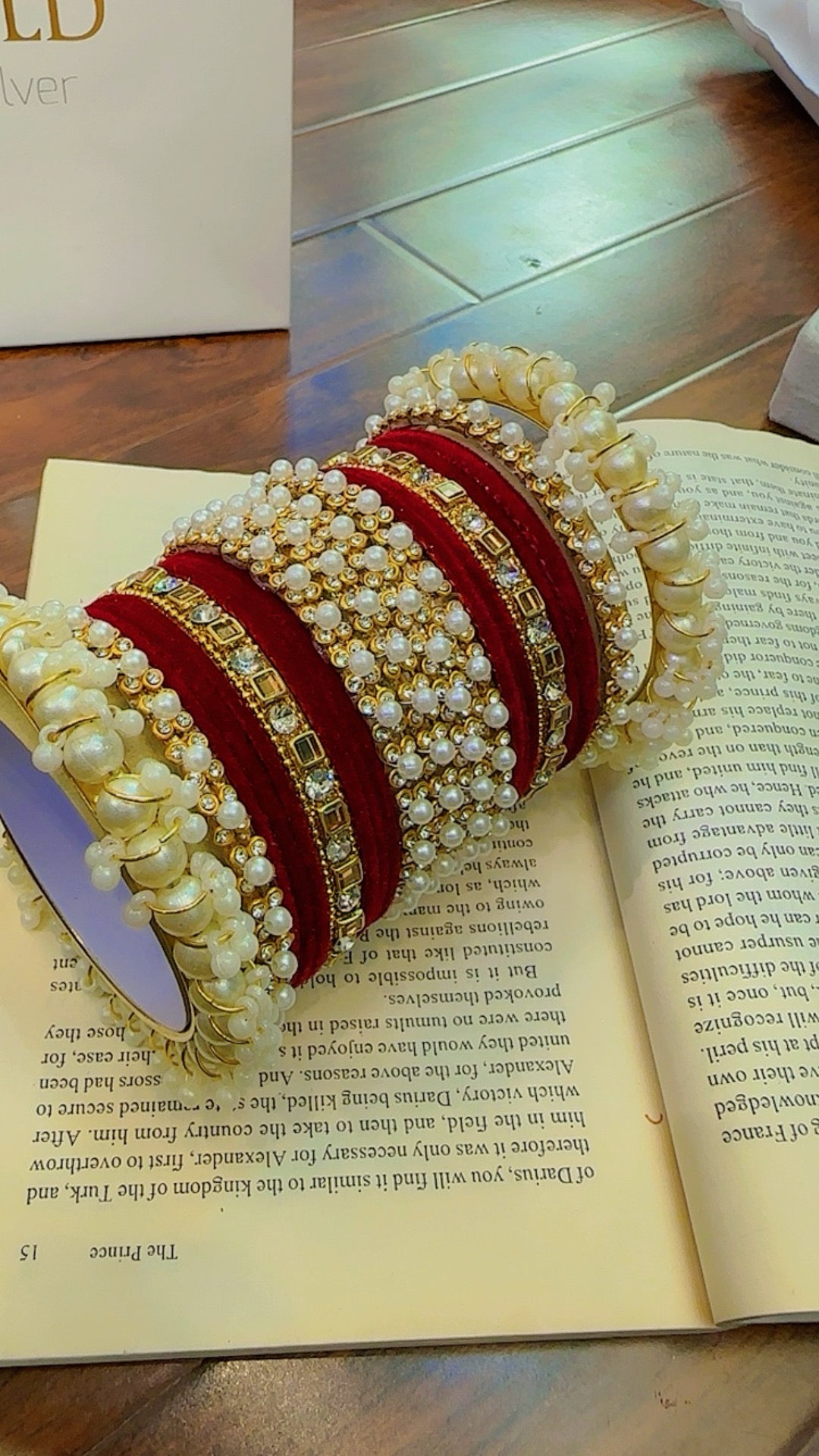 Stylish Pearls Bangles Set for Girls/Women