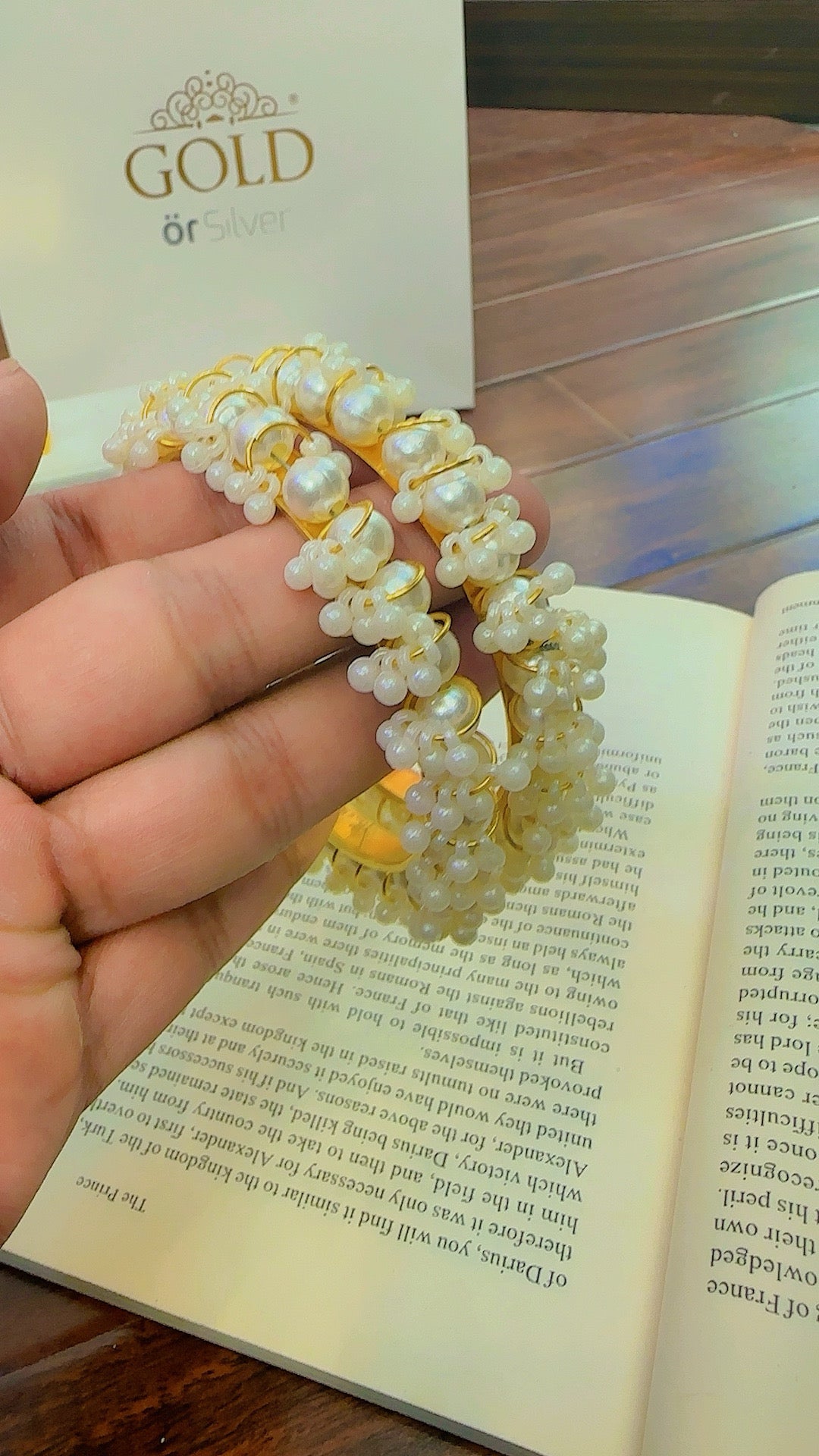 Beautiful Pearls Bangles Set for Girls/Women