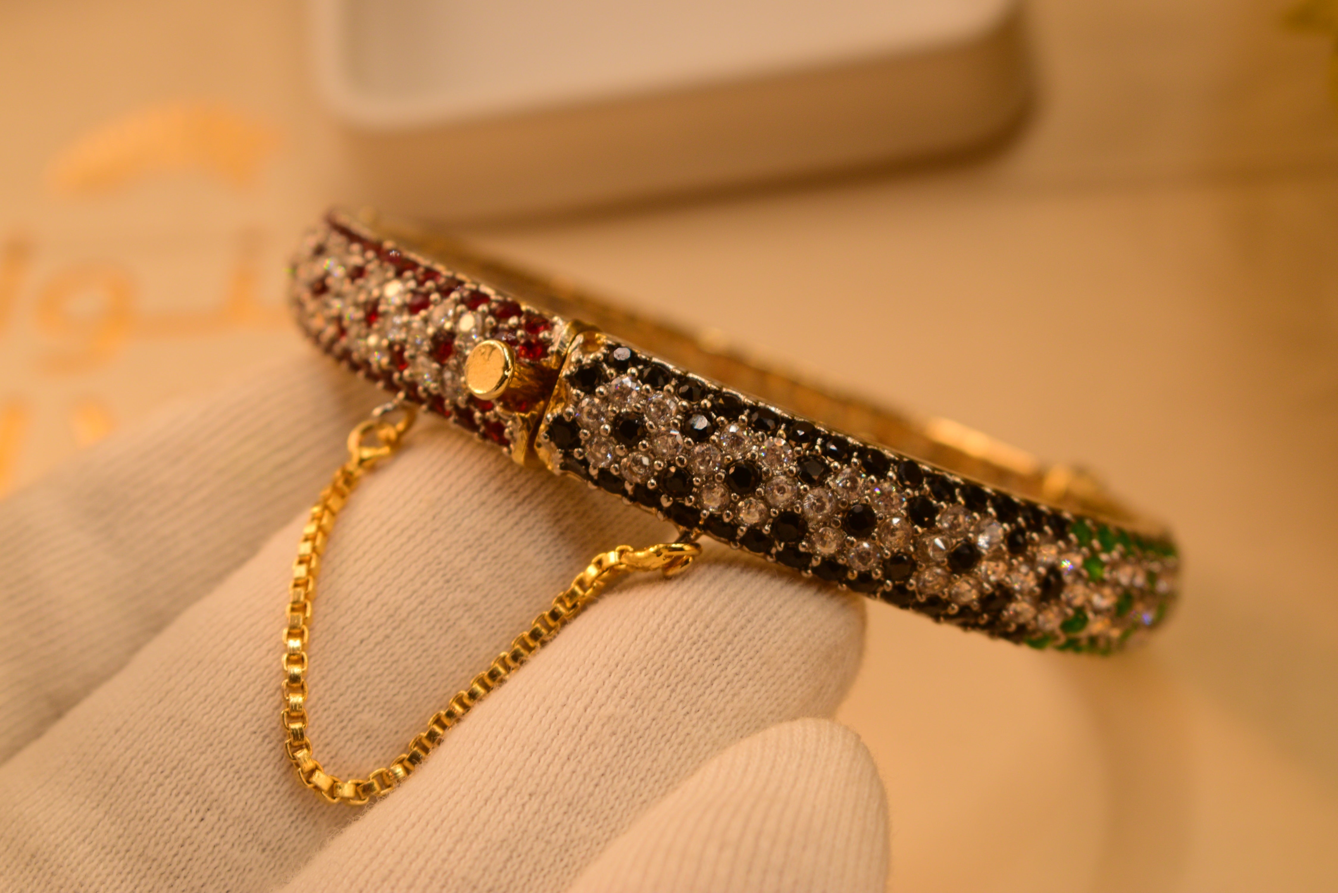 24K Gold Plated Glamorous Unique Design Bangle for Girls/Women