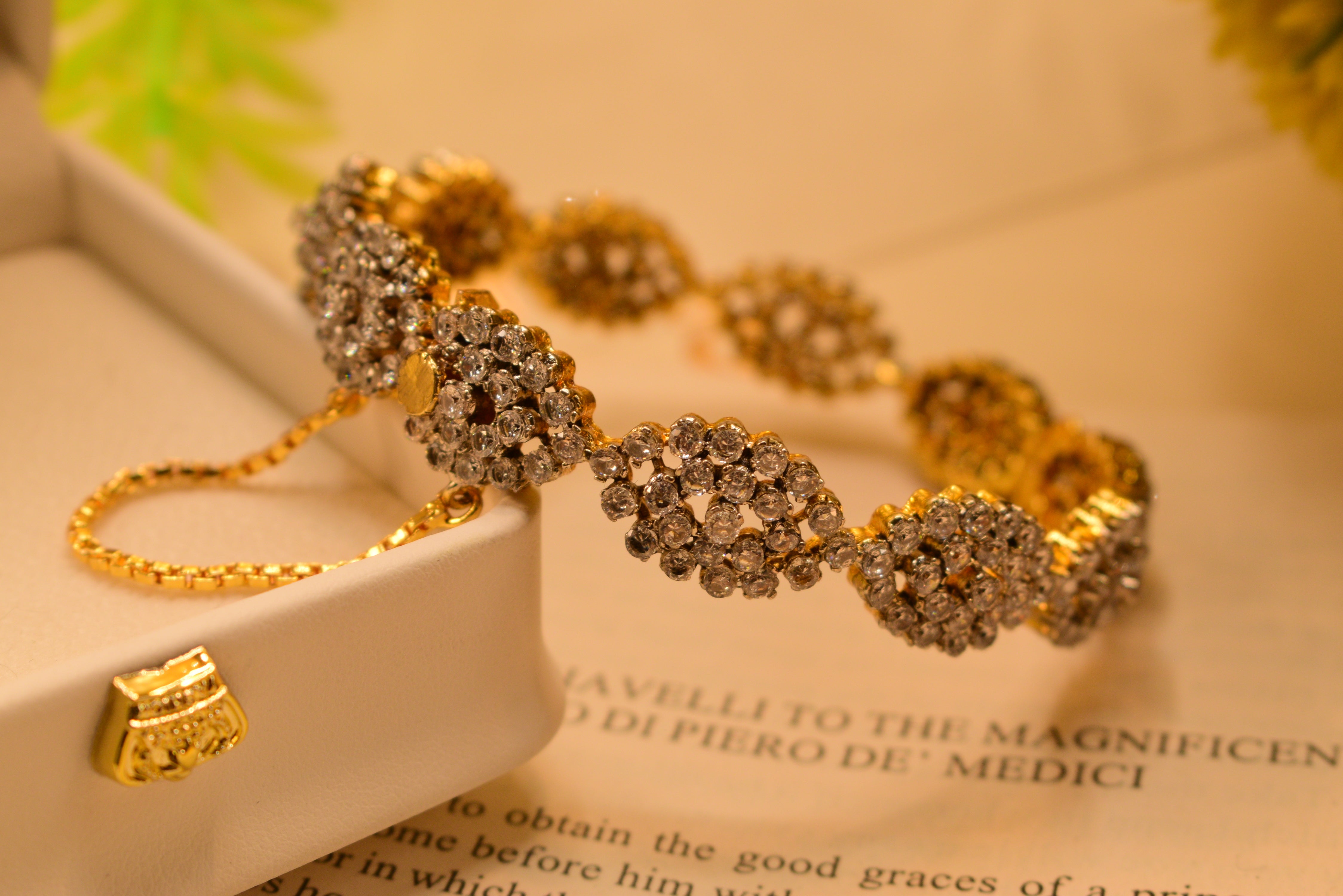 Beautiful Unique Design Crystal Stones Bangle for Girls/Women