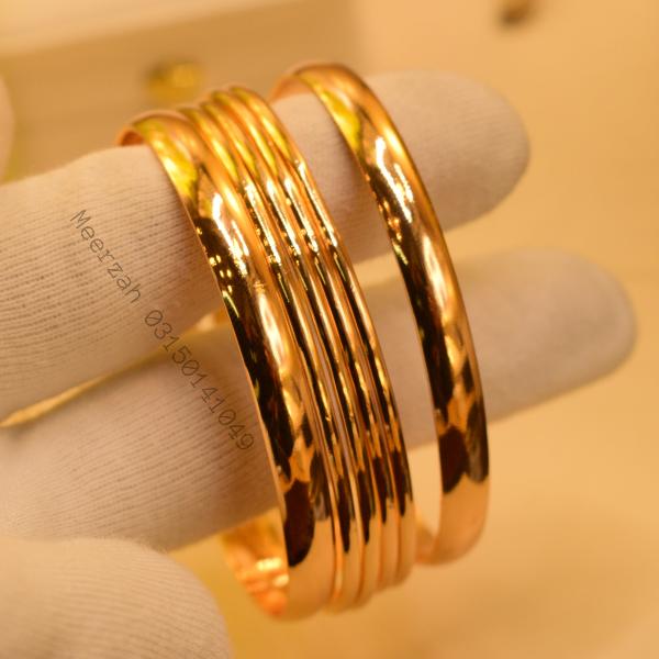 Fancy Stylish 6pc Gold Plated Bangles Set for Girls/Women