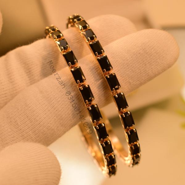 Stylish Elegant Design Real Stones 2pc Bangles Set for Girls/Women